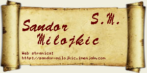 Šandor Milojkić vizit kartica